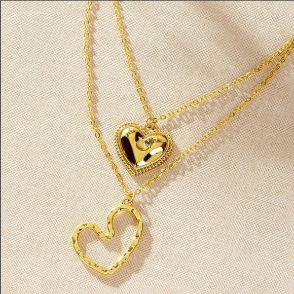 • Skyler • Heart Layered Necklace - Picture 3 of 4